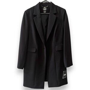 DKNY Black Longline Blazer Jacket – Size 10
